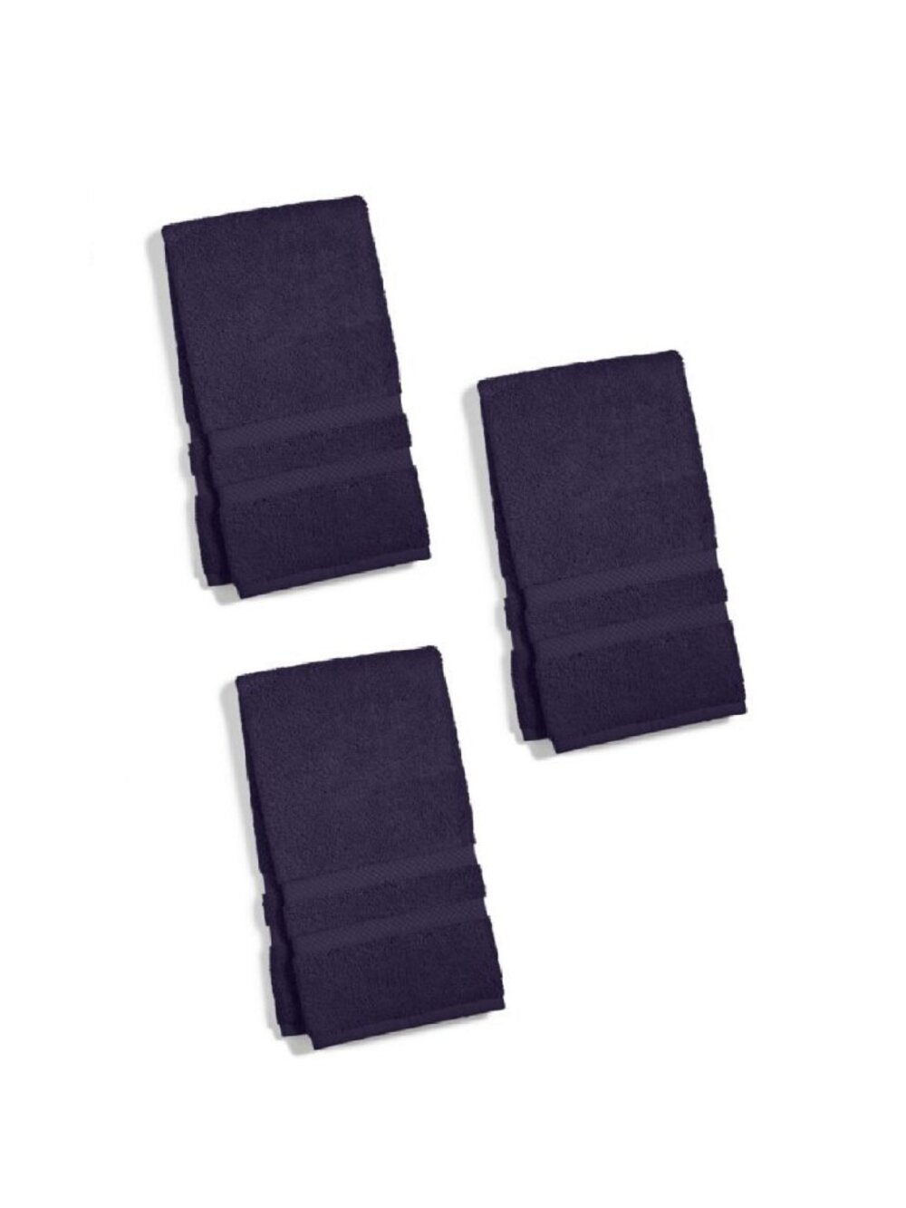 3 brand new GRAPE-color Charter Club Elite 100% Hygro Cotton 16"x30" HAND Towels